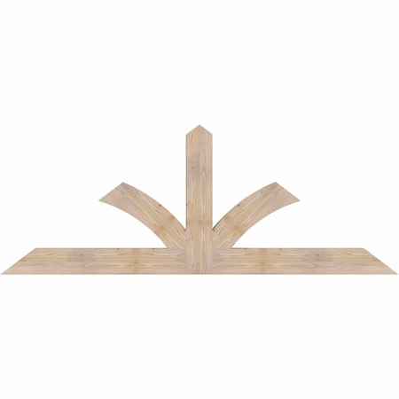 Ekena Millwork Richland Smooth Timber Gable Bracket, Douglas Fir, 84"W x 31"H x 3 1/2"D x 5 1/2"F, 9/12 Pitch GBW084X31X0406RIC00SDF